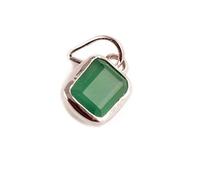 Stone gems Silver Pendant 10.00 Ratti Rashi Ratna Origional and Certified by the GEMOLOGICAL Laboratory of India (GLI) Emerald Gemstone Chandi Medallion Gemstone Emerald Gemstone Emerald