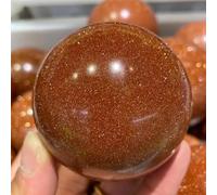 Stone Gold Sand Quartz Crystal Ball Beautiful Crystal(30-40mm)
