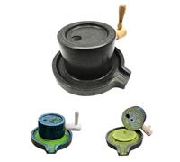 Stone Grain Mill Grinder, Heavy Household Matcha Powder Grinder, Easy to Clean Natural Bluestone Decorative Hand Grain Mill