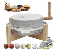 Stone Grain Mill, Handheld Cereal Grinder for Home Kitchen, Wet Dry Grinding for Grains, Beans, Sesame, Peppers, Handmade Stone Mill