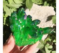 Stone Green Flame Quartz Crystal Cluster, Wedding Decoration, Aquarium Decoration(80-100g)