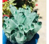 Stone Green Ghost Quartz Crystal Cluster Decorative Aquarium Gift(300-400g)