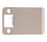 Stone Harbor Hardware Round Corner Extended Lip Strike Plate, 2-1/4" x 3", (3-1/2" Overall Length), Satin Nickel
