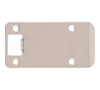 Stone Harbor Hardware Round Corner Extended Lip Strike Plate, 2-1/4" x 4", (4-1/2" Overall Length), Satin Nickel