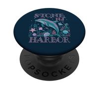 STONE HARBOR NJ DOLPHIN COLORFUL BEACH SOUVENIR PopSockets Adhesive PopGrip