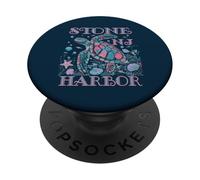STONE HARBOR NJ TURTLE LOVER COLORFUL BEACH SOUVENIR PopSockets Adhesive PopGrip