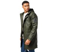 STONE HARBOUR Verdaan Warm Rain Poncho Lined Raincoat Waterproof with Inner Carry Strap and Welded Seams S-3XL, olive, XXL