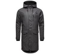 STONE HARBOUR Verdaan Warm Rain Poncho, Lined Raincoat, Waterproof with Inner Carry Strap and Welded Seams, S-3XL, anthracite, L