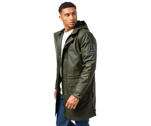 STONE HARBOUR Verdaan Warm Rain Poncho Lined Raincoat Waterproof with Inner Carry Strap and Welded Seams S-3XL, olive, XXL