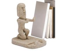 Stone Head Smartphone Mount - Quirky Stylized Stand, Resin Car Dashboard Dock, Compact Mobile Holding Accessories | Funky Phone Display Sculpture, Funny Miniature Support, Artificial