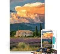 Stone House in Lavender Field Puzzles for Adults 1000 Pieces Strengthen Memory Stress Relief Smooth Edge Heartfelt Gift 50x75cm