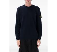 Stone Island 5100023 micro stitch soft organic cotton loose-fit crewneck sweater - Blue S-M-L-XL-XXL-XXXL