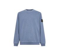 Stone Island 6100034 malfilé fleece 'old' effect regular-fit crewneck sweatshirt - Blue S-L-XL-XXL