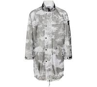 Stone Island Compass-badge mesh-overlay parka - Grey XL