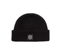 Stone Island Compass Logo-appliquéd Ribbed Cotton-knit Beanie - Black - One Size