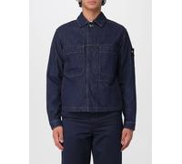 STONE ISLAND Cotton Denim Jacket with Compass Logo Patch and Patch Pockets - Size: L - male
