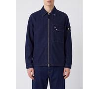 STONE ISLAND Cotton Denim Shirt Jacket with Zip Closure and Compass Logo - Size: M - male
