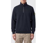 STONE ISLAND Half-Zip Cotton Funnel Neck Sweatshirt with Compass Logo Patch - Size: L - male
