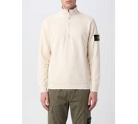 STONE ISLAND Half-Zip Cotton Turtleneck Sweatshirt with Compass Logo Patch - Size: L - male