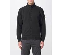STONE ISLAND High-Neck Cotton Zip-Up Sweatshirt with Compass Logo - Size: L - male