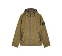 Stone Island Hooded Crinkled Shell Jacket - Green - M