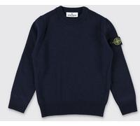 STONE ISLAND JUNIOR Boy's Compass Logo Wool Blend Crewneck Jumper - Size: 12 - male