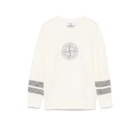 Stone Island Junior Compass-motif sweater - White 6-8