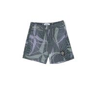 Stone Island Junior Compass-patch abstract-print swim shorts - Green 2-4-5-6-8-10