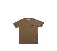 Stone Island Junior compass-patch cotton T-shirt - Brown 4-8-10-12-14
