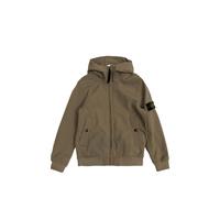 Stone Island Junior Compass-patch hooded jacket - Brown 8-10-12-14