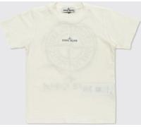 STONE ISLAND JUNIOR Cotton T-Shirt with Logo Print - Size: 8 - male