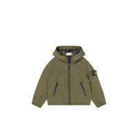 Stone Island Junior hooded logo-patch jacket - Green 2-3-4-6-8-10-12-14