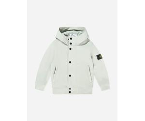 Stone Island Junior Stone Island Boy Hooded Bomber Jacket in Grey - Grey - 4 Yrs