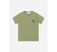 Stone Island Junior Stone Island Boys Compass Logo Patch T-Shirt in Green - Green - 8 Yrs