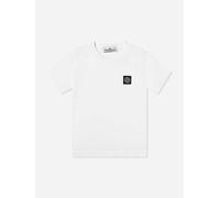 Stone Island Junior Stone Island Boys Compass Logo Patch T-Shirt in White - White - 12 Yrs