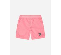 Stone Island Junior Stone Island Boys Compass Logo Swim Shorts in Pink - Pink - 2 Yrs