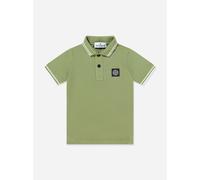 Stone Island Junior Stone Island Boys Compass Patch Polo Shirt in Green - Green - 10 Yrs
