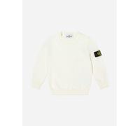 Stone Island Junior Stone Island Boys Cotton Logo Sweatshirt in White - White - 3 Yrs