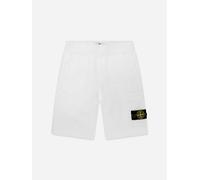 Stone Island Junior Stone Island Boys Logo Pocket Shorts in White - White - 3 Yrs