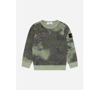 Stone Island Junior Stone Island Boys Marbled Sweatshirt in Green - Green - 10 Yrs