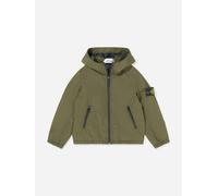 Stone Island Junior Stone Island Boys Wind and Water Resistant Jacket in Green - Green - 6 Yrs