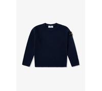 Stone Island Junior Stone Island Kids Wool Jumper in Navy - Blue - 10 Yrs