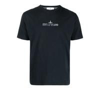 Stone Island logo-print cotton T-shirt - Blue S-M-L