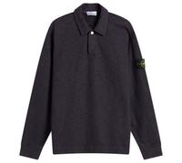 Stone Island Men's Brushed Heavy Cotton Long Sleeve Polo Ink