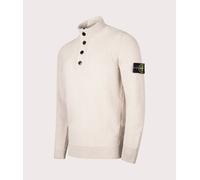 STONE ISLAND Mens Button Neck Lambswool Jumper - Colour: V009A Desert - Size: XXL
