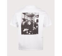 STONE ISLAND Mens Carlo Rivetti Print T-Shirt - Colour: V0001 White - Size: Large