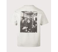 STONE ISLAND Mens Carlo Rivetti Print T-Shirt - Colour: V0061 Pearl Grey - Size: Large