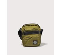 STONE ISLAND Mens Coated Nylon Metal in Econyl® Crossbody Bag - Colour: V005R Cactus - Size: One Size
