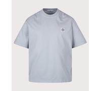 STONE ISLAND Mens Combed Organic Cotton Jersey T-Shirt - Colour: V0049 Ash Grey - Size: Medium