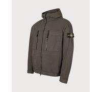 STONE ISLAND Mens Comfort Fit Organic Cotton Ripstop Hooded Overshirt - Colour: V0078 Coal Grey - Size: Medium
